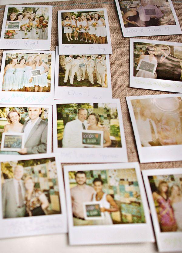 زفاف - Wedding Idea: Chalkboard Messages In Polaroid Pictures