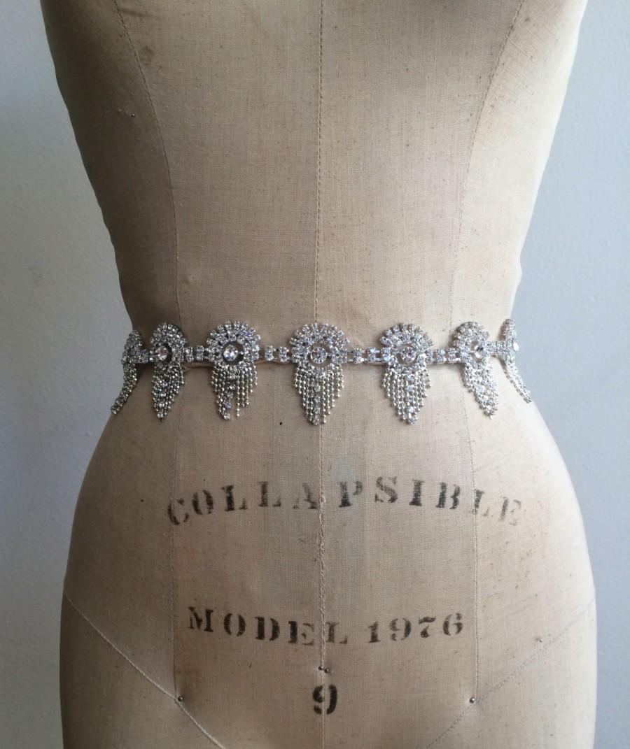Hochzeit - Art Deco Rhinestone Bridal Sash Belt-Bridesmaid Belt-Beaded Rhinestone Bridal Sash Belt-Bridesmaid Sash belt-Art Deco Bridesmaid Sash Belt