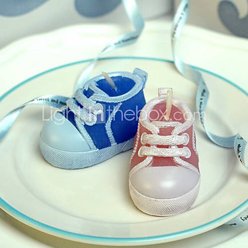 زفاف - [$2.99] Baby Shoes Candle (More Colors)© Beter Gifts