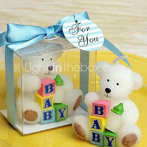 زفاف - [$3.99] The Bear Building Blocks'Candle @ShanghaiBridal.Taobao.com