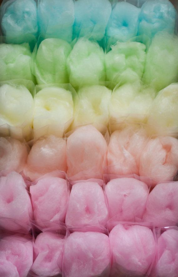 زفاف - 60 Cotton Candy Party Favors With Custom Label