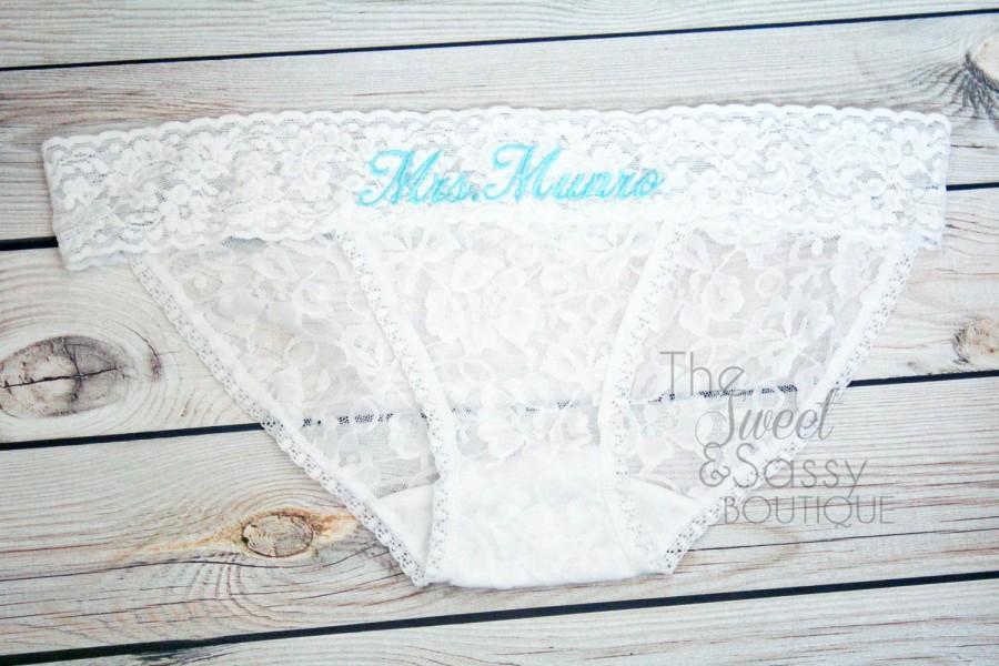 Wedding - Monogrammed Wedding Panties