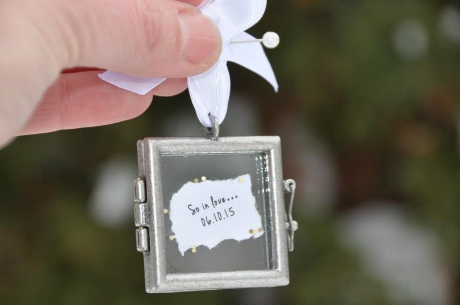 Mariage - Personalized bouquet charm, personalized bridal bouquet charm wedding charm memorial charm, wedding bouquet photo charm wedding keepsake