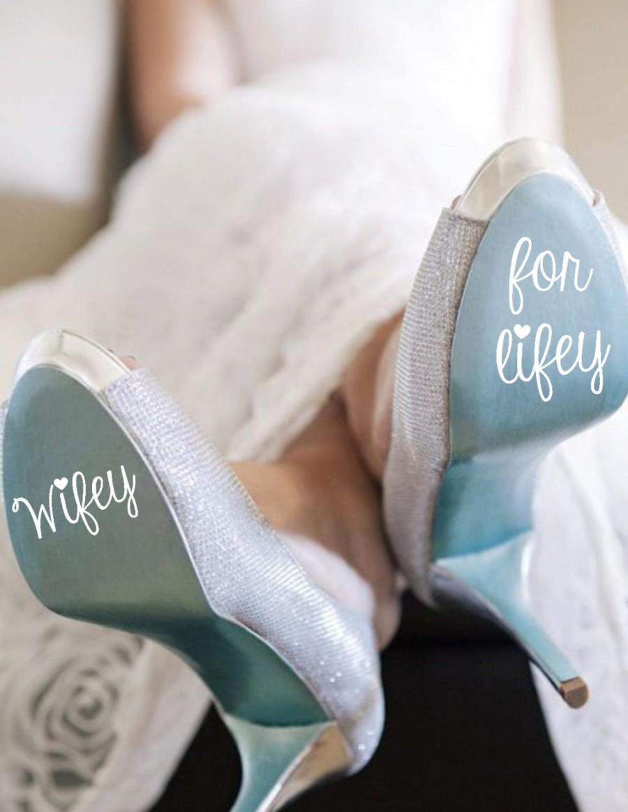 Hochzeit - Wedding Shoe Decal, Custom Wedding Shoe Decal, Wedding Decorations, Shoe Decal