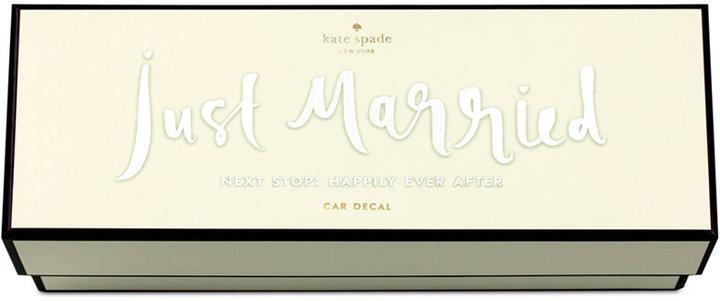 Hochzeit - kate spade new york Just Married Bridal Decal
