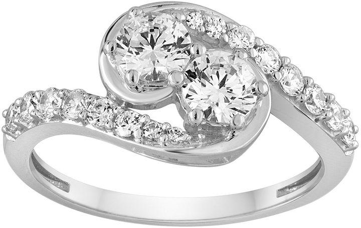 زفاف - MODERN BRIDE Two Forever 1 CT. T.W. Diamond 14K White Gold Ring