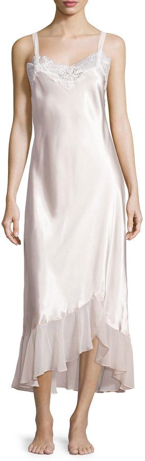 Hochzeit - Oscar de la Renta Pink Label Always-A-Bride Long Nightgown, Blush