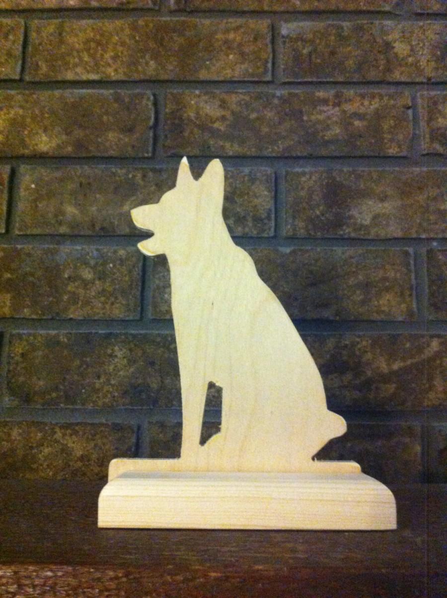Mariage - Wood Pet Silhouette Table Centerpiece DIY Unpainted or Painted Black