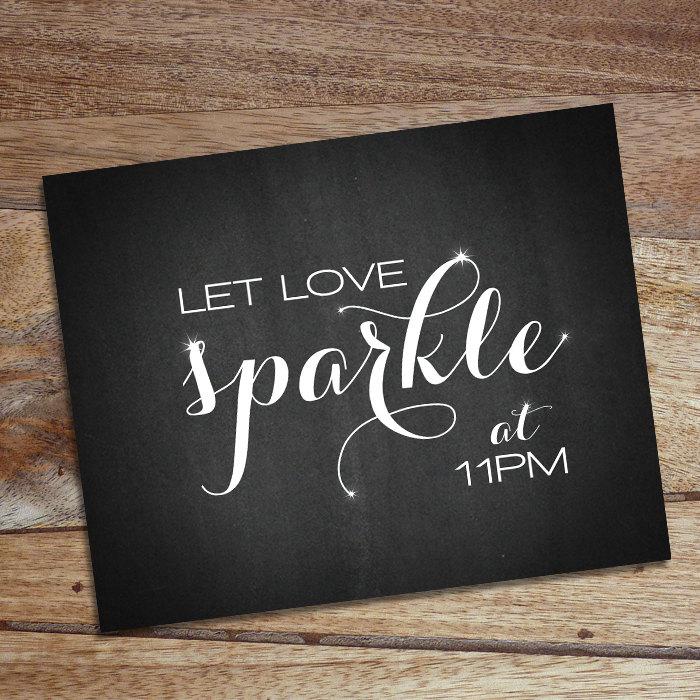 Hochzeit - Let Love Sparkle Printable Sign, Sparkler Send off, Downloadable