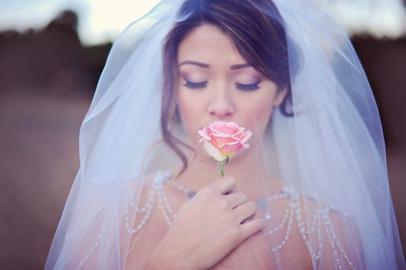 Wedding - Custom Length Tulle Veil Extra Full Extra By TheLittleWhiteDress