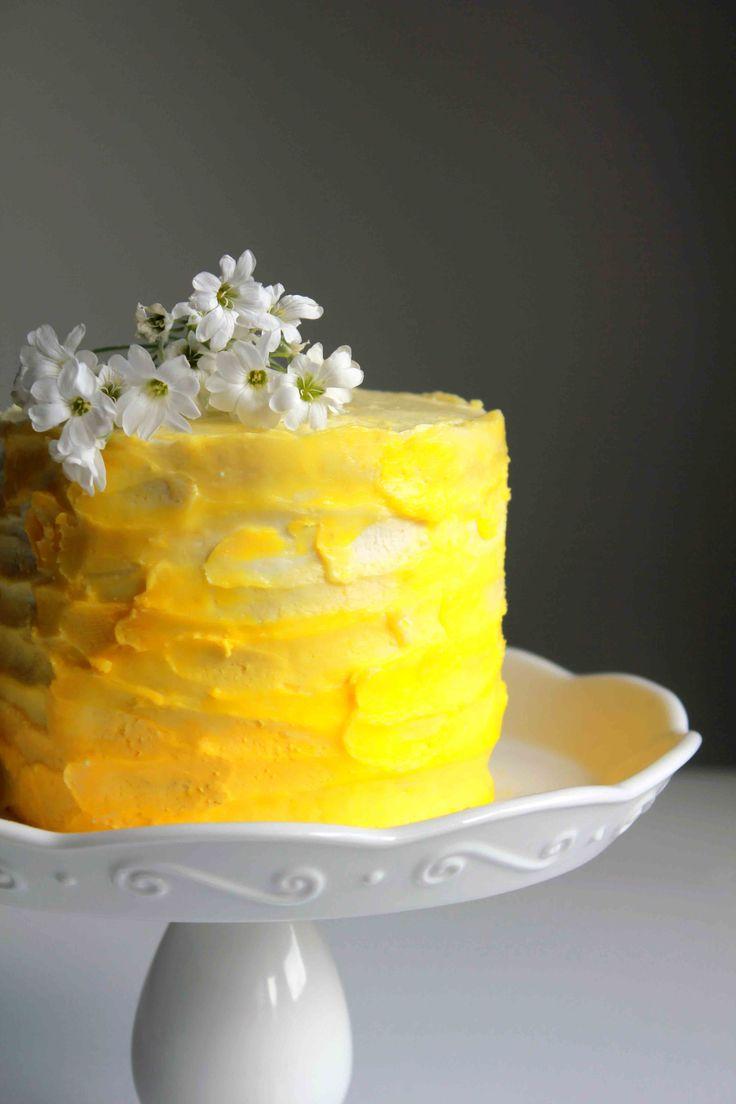 Wedding - Lemon Ombre Cake