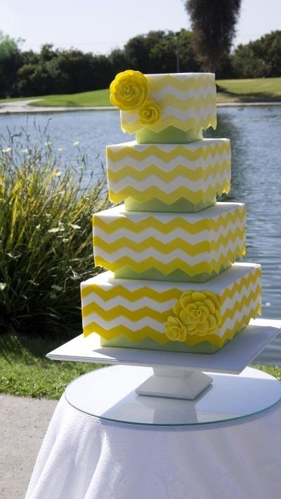 زفاف - Lemon And Green Wedding Cake For Cake Central Magazine!