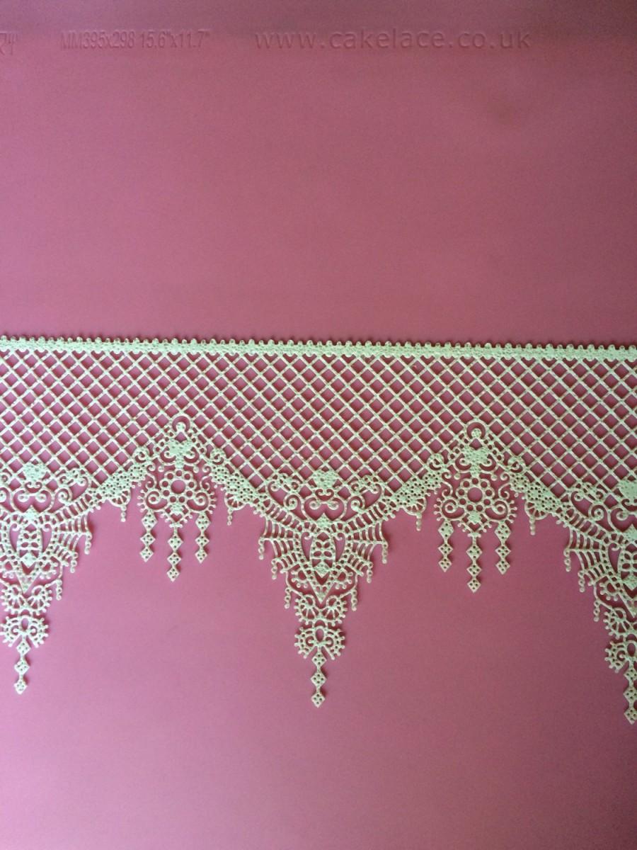 Wedding - Delicate Edible Lace - Sugar Lace - Cake Lace Vintage Ophelia Design