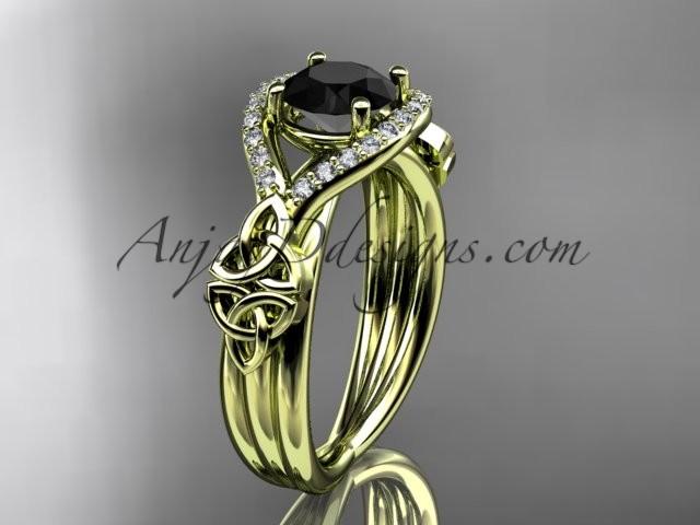 زفاف - Spring Collection, Unique Diamond Engagement Rings,Engagement Sets,Birthstone Rings - 14kt yellow gold celtic trinity knot engagement ring wedding ring