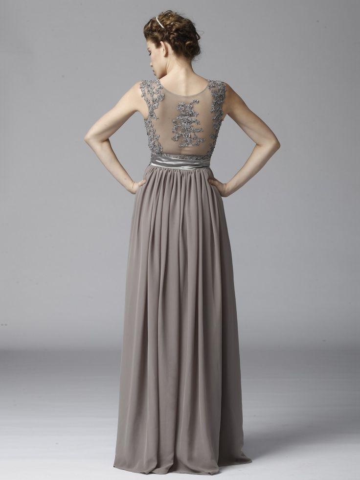 Mariage - Beaded Lace And Chiffon Dress 