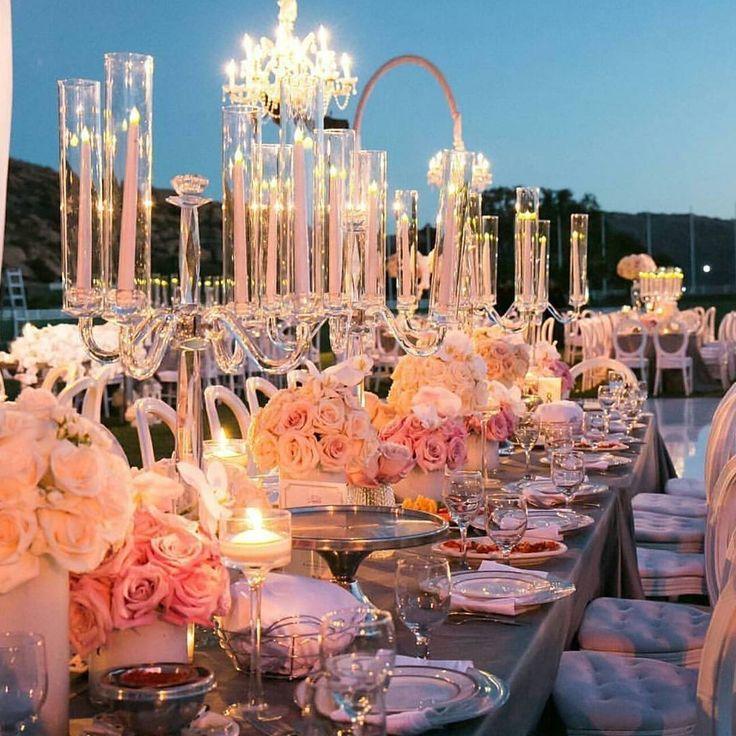 زفاف - Belle The Magazine On Instagram: “Crystal Chandeliers And Roses On This Amazing Tablescape By @allureeventsatelier At @hummingbirdnestranch. : @avant_garden, :…”
