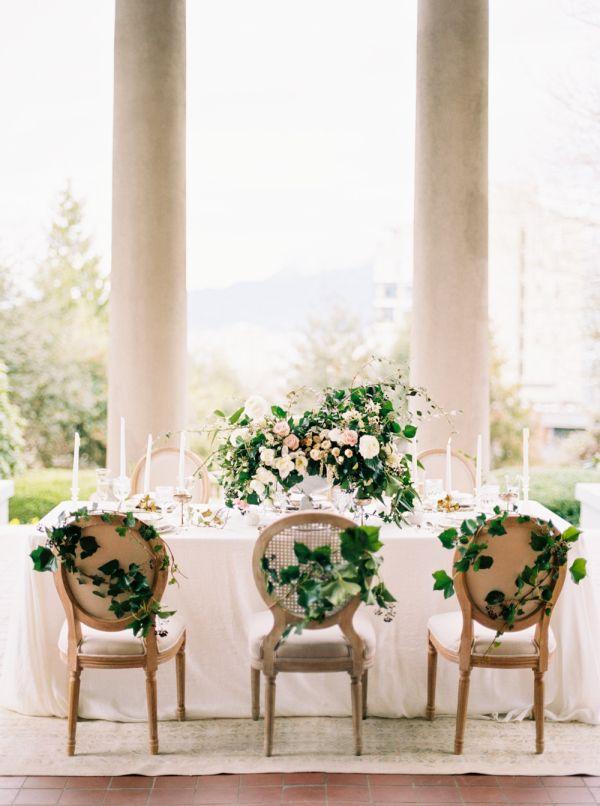 Wedding - Wedding Table With Greenery