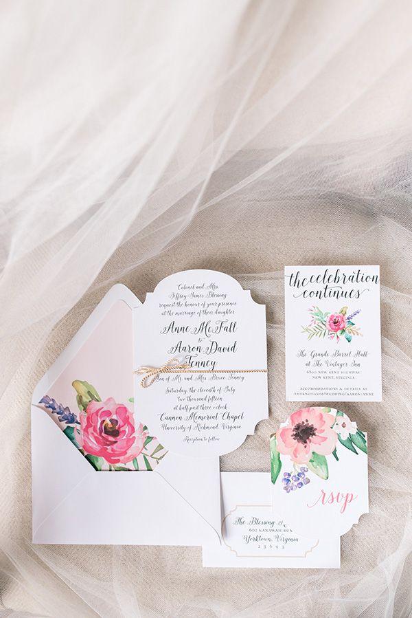 Свадьба - Playful And Elegant Southern Blush Wedding With Floral Print!