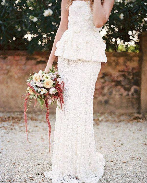 Hochzeit - 10 Stunning Ideas For A Two-Piece Wedding Dress