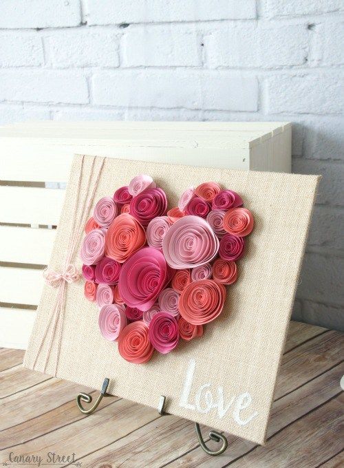 Свадьба - Easy Spiral Paper Flower Heart