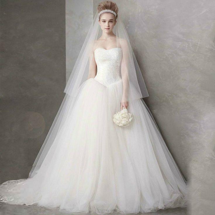 Hochzeit - Romantic Lace Off-Shoulder Sleeveless Bridal Gown