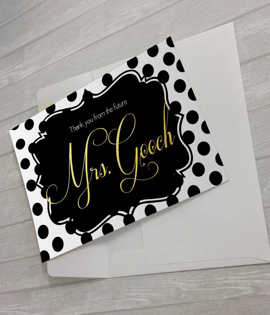 زفاف - Future Mrs Thank You Notecard for the Bride to Be!