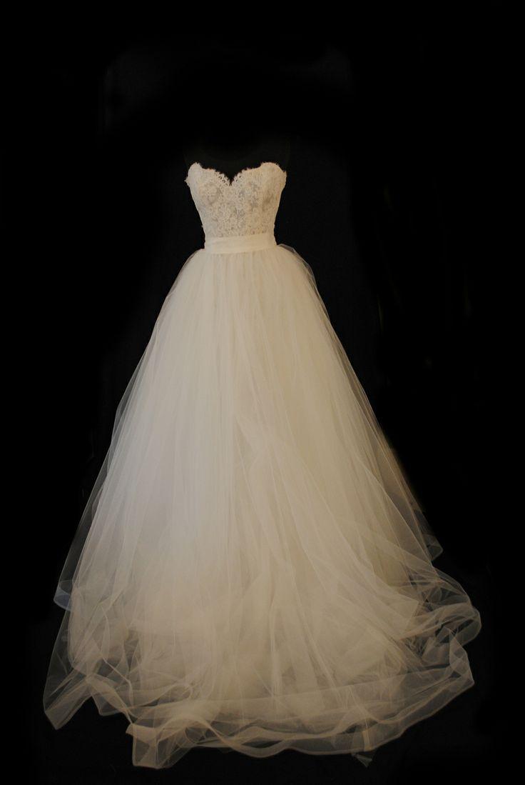 Hochzeit - Vintage New Strapless White/Ivory Wedding Dress Custom Size 6 8 10 12 14   