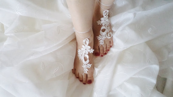 Hochzeit - Wedding Sandals, Wedding Shoes, Beach Shoes, Sandals, Bridesmaids Shoes, Ivory bridesmaid shoes, dance shoes, bridal shoes, barefoot sandles