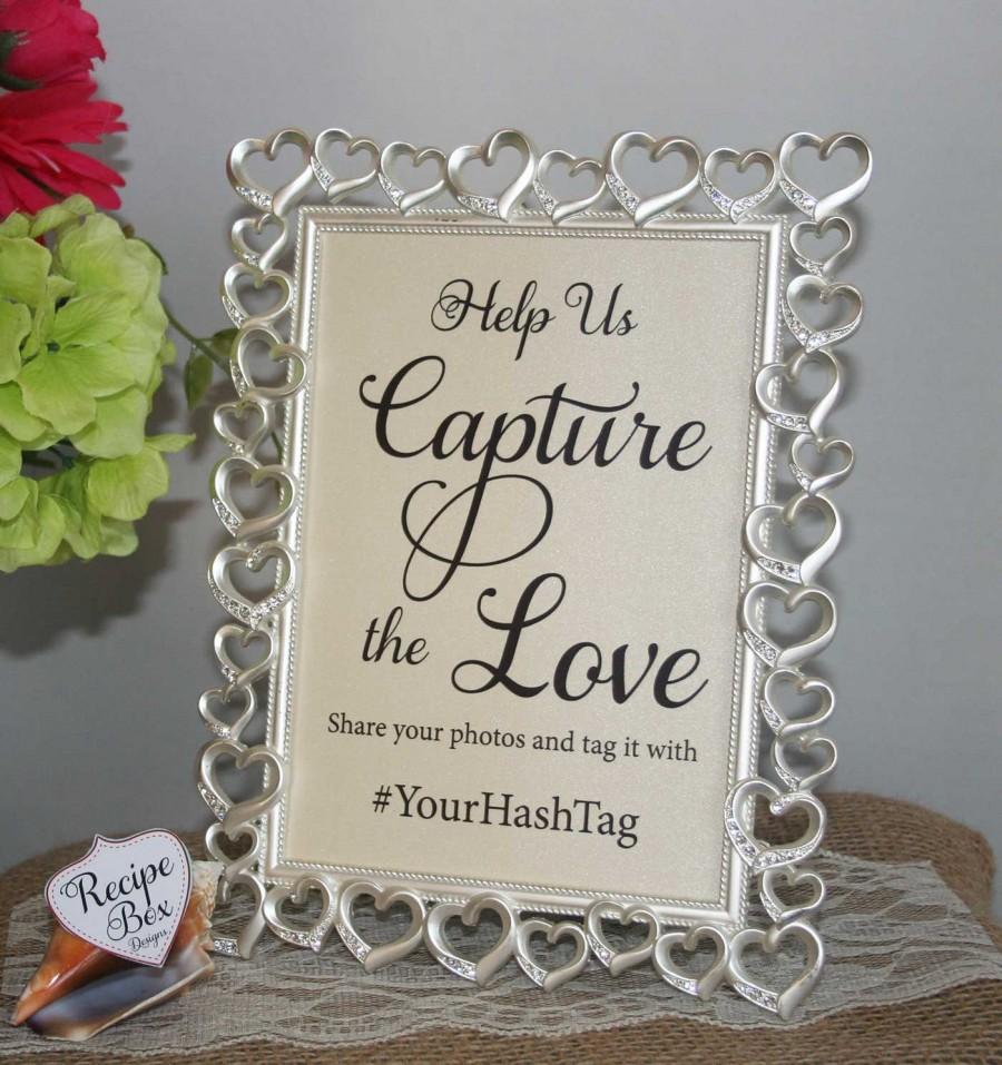 زفاف - Help Us Capture the Love Please Share Your Photos and Tag with, Wedding Photos Sign, Capture the love