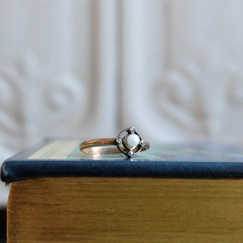 زفاف - pearl and marcasite ring - 1900