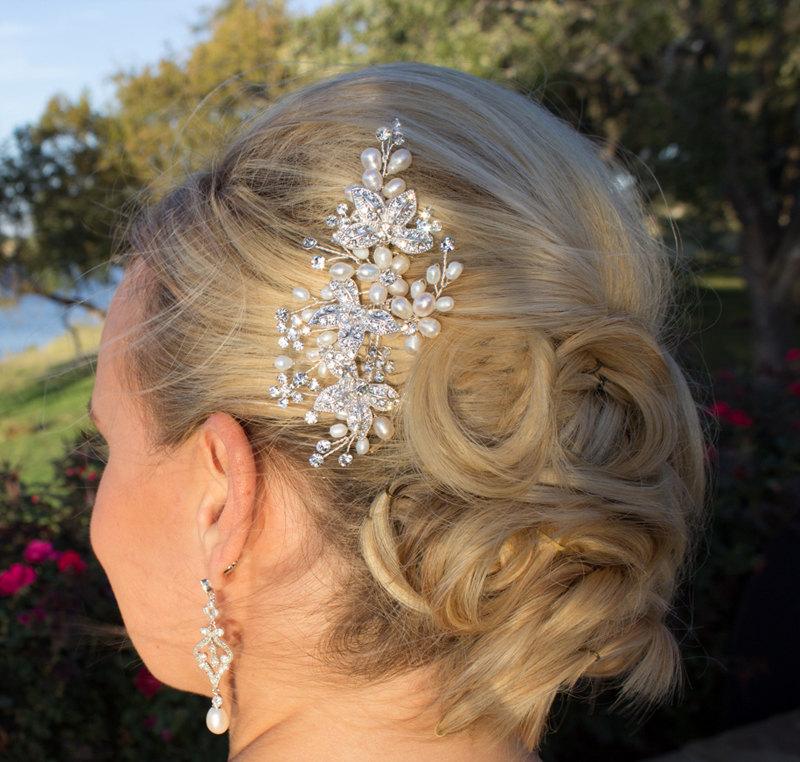 Hochzeit - Wedding hair comb, bridal hair accessories, crystal rhinestone hair comb,bridal hair comb rhinestone, hair comb wedding headpieces 204589117