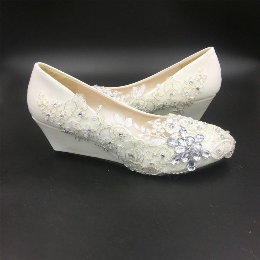 white wedges wedding