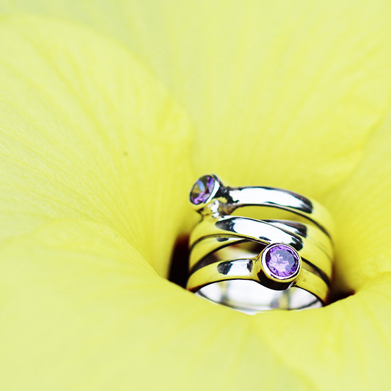 زفاف - Silver Amethyst Ring Sterling Womens Rings Personalize Jewelry