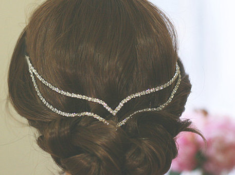 Hochzeit - Bohemian Crystal Hair Jewelry 