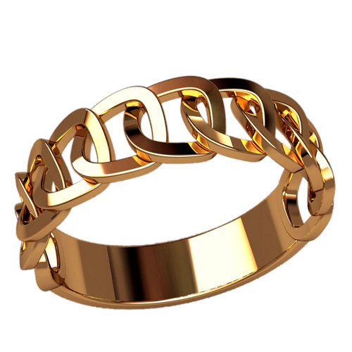 زفاف - Yellow Gold Ring, Chain Ring, Eternity Wedding Ring, Unique Ring, Women's Wedding Ring, Mens Gold Wedding Band, Unisex Wedding Band