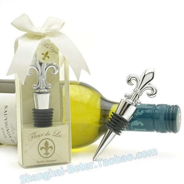 Hochzeit - Party Souvenirs WJ079 Fleur de Lis Chrome Bottle Stopper