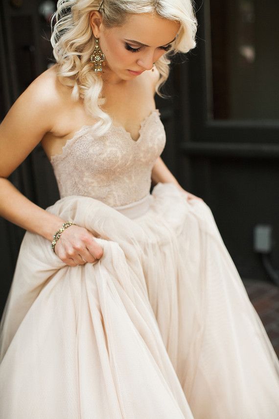 Mariage - Blush BHLDN Wedding Gown 