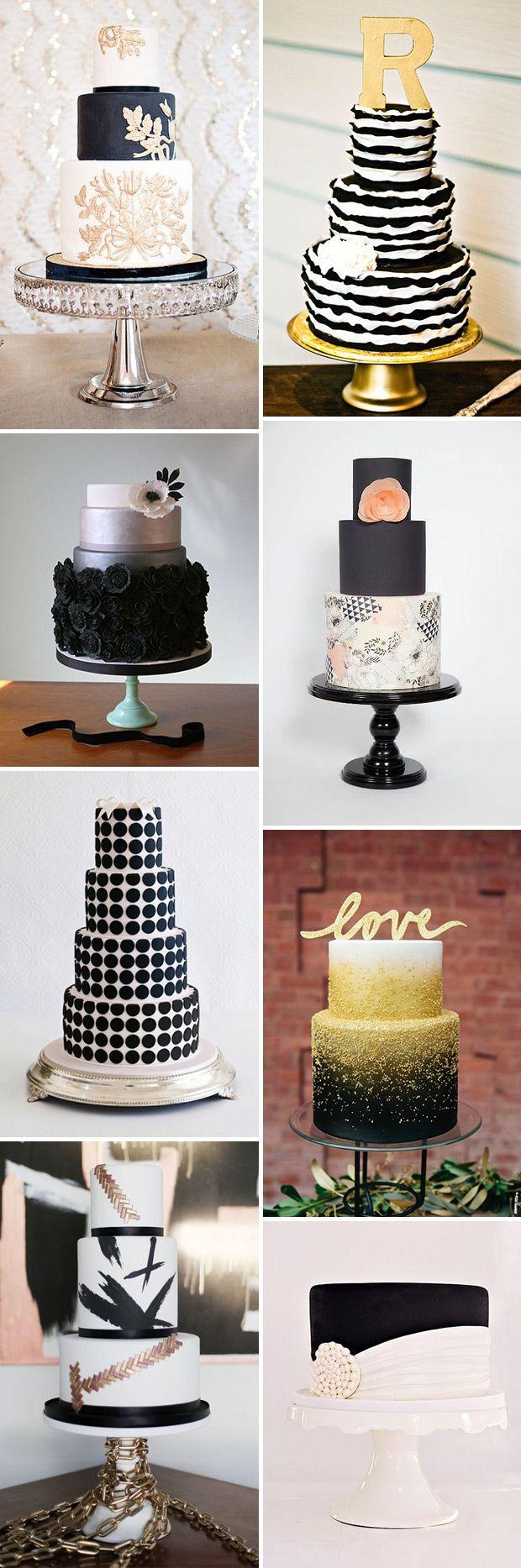 Hochzeit - Boldly Different - Black Wedding Cakes