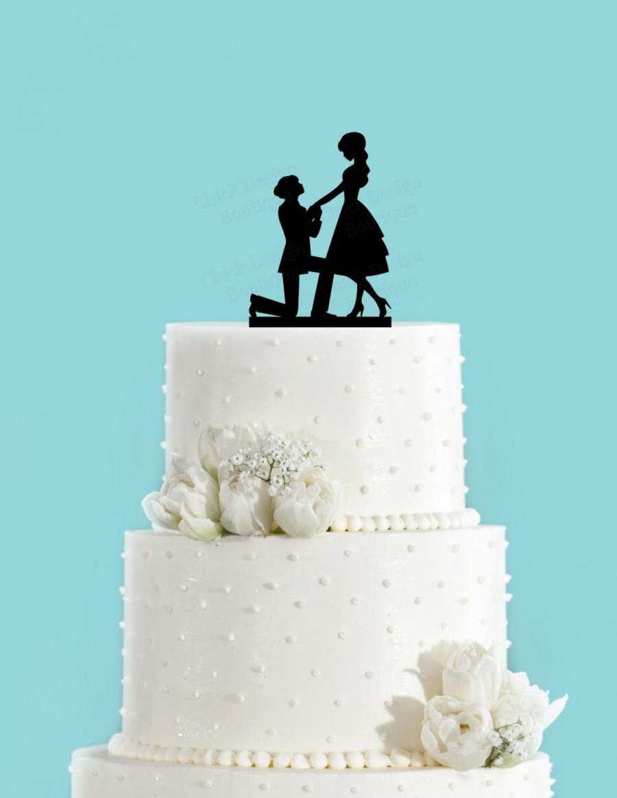 Wedding - Bride and Bride Couple Engagement Acrylic Wedding Cake Topper, Same Sex Cake Topper, Lesbian Cake Topper