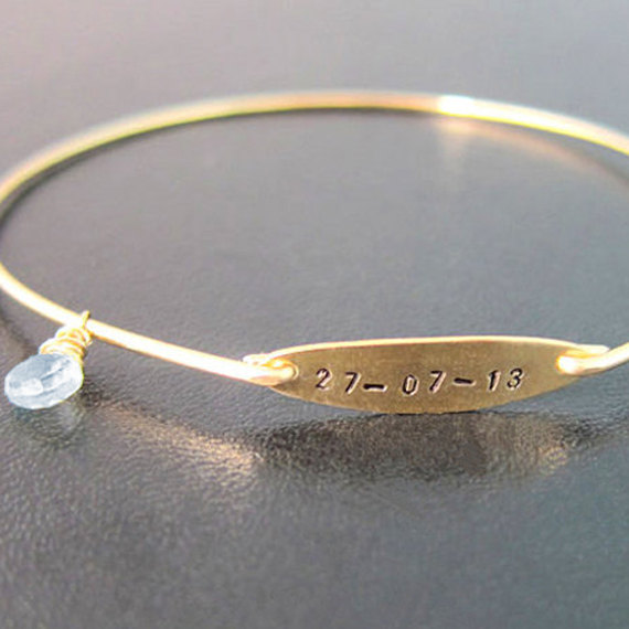 Свадьба - Something Personalized, Bridal Gift, Unique Bridal Jewelry, Bride to be Gift, Bride Gift Idea, Blue Jewelry, Bride Bracelet, Bride Jewelry