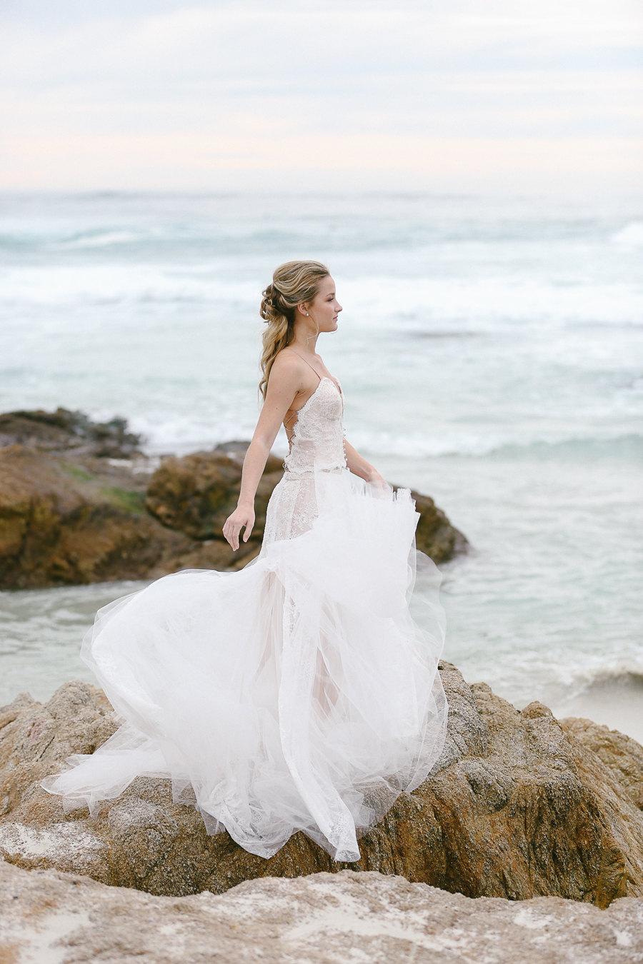 fit and flare beach wedding dress