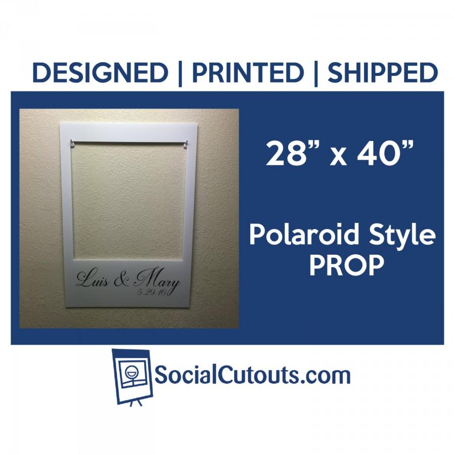 Wedding - LARGE Printed & Shipped Polaroid Style Wedding Cutout Frame 