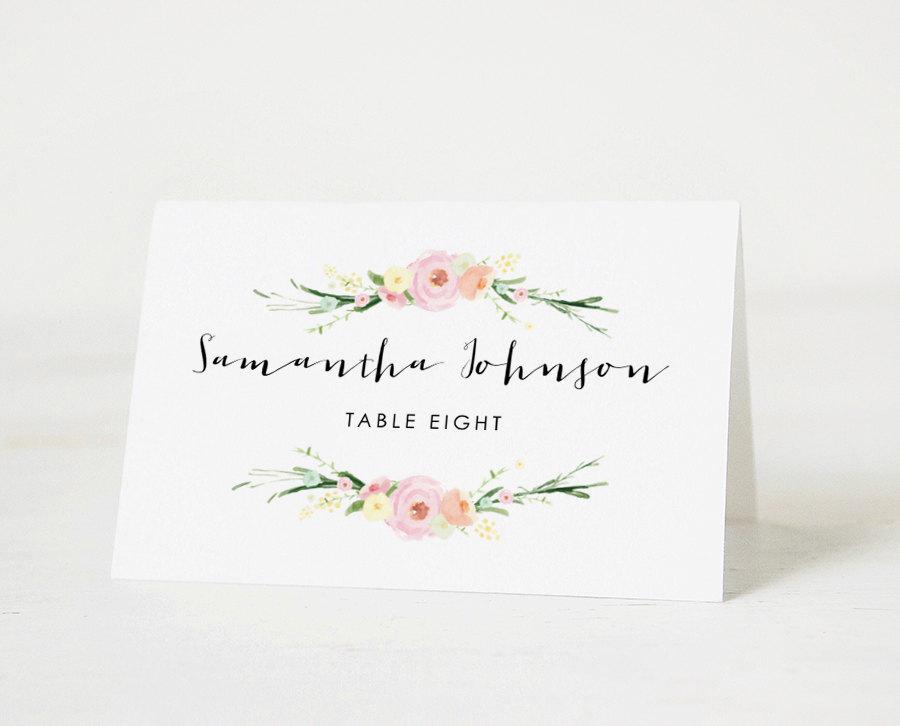 printed place cards wedding