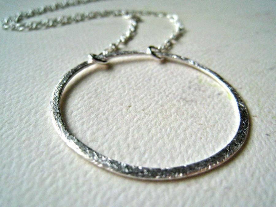 زفاف - Eternity Necklace - silver circle necklace, everyday circle necklace, eternity circle jewelry, bridesmaid jewelry, timeless jewelry