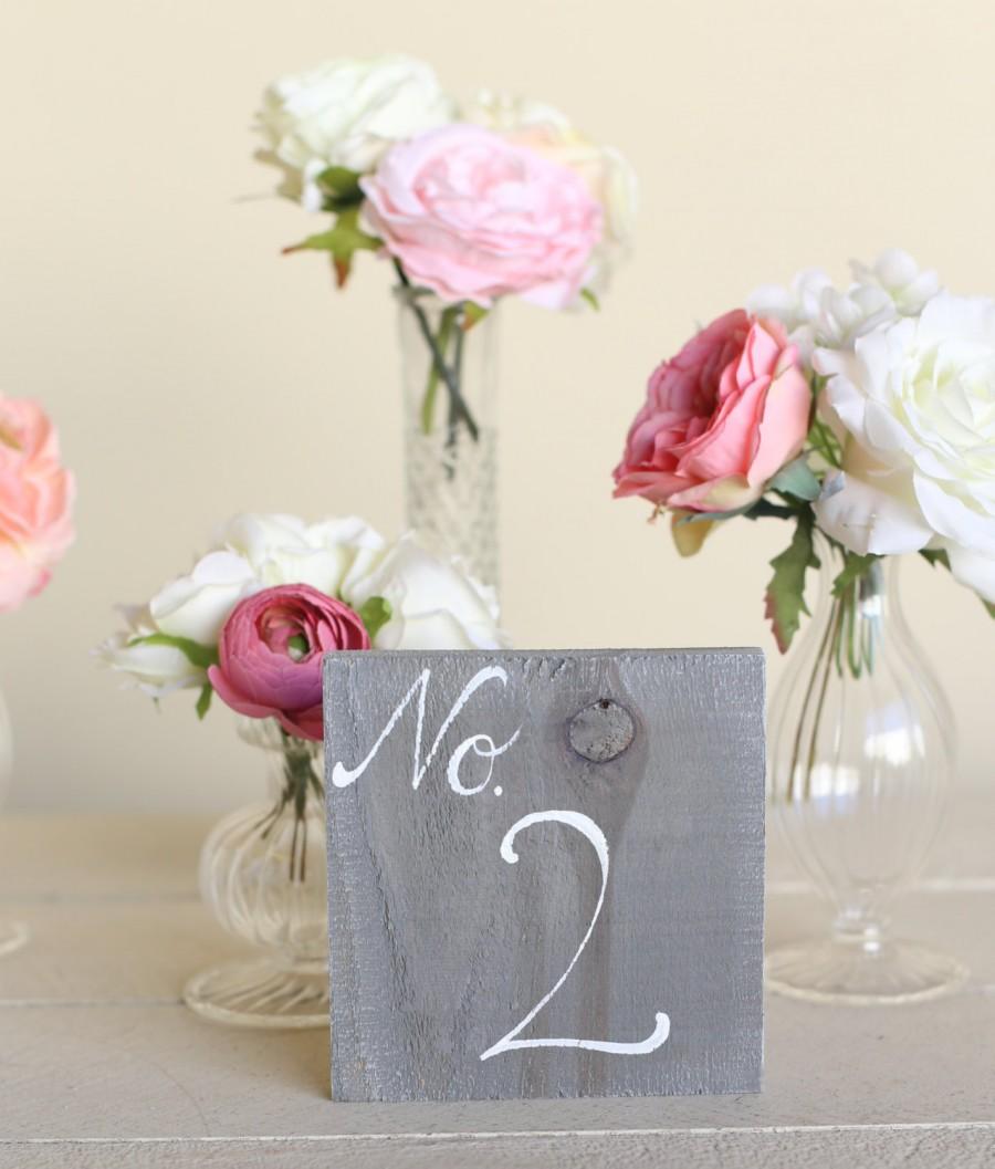 Mariage - Rustic Table Numbers Barn Wood Wedding Decor Country Barn Shabby Chic Morgann Hill Designs (Item Number MHD20046)