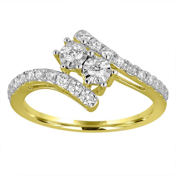 Свадьба - MODERN BRIDE Two Forever 1/2 C.T. TW. Diamond 10K Yellow Gold Engagement Ring