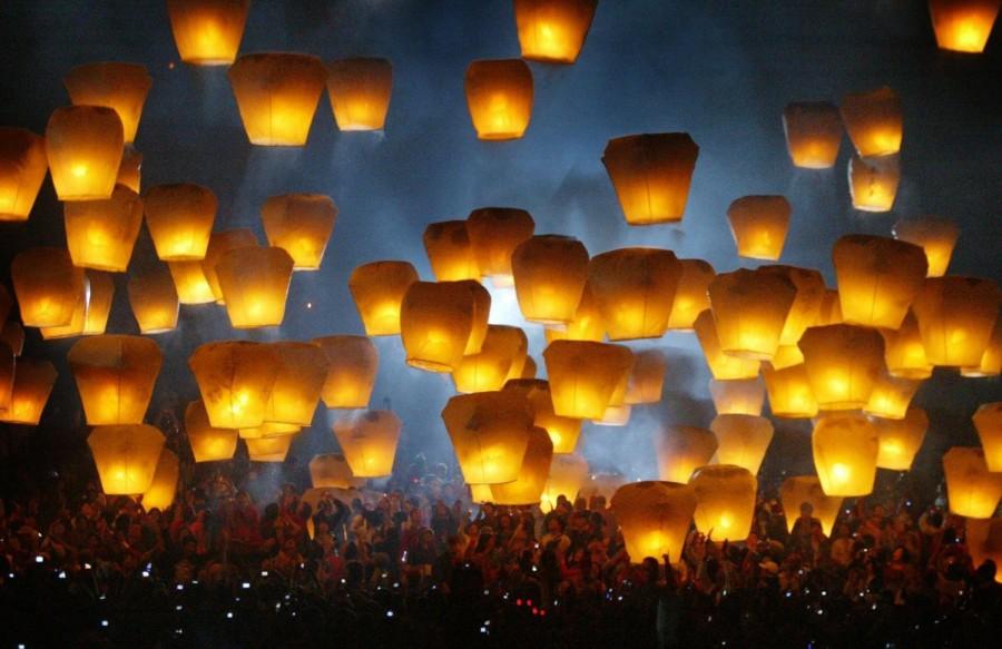 Hochzeit - USA SELLER!!! 20 sky lanterns, wish, wedding, birthday, party, BBQ, floating candle, biodegradable, multi coloured