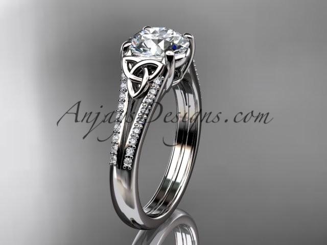 Свадьба - Spring Collection, Unique Diamond Engagement Rings,Engagement Sets,Birthstone Rings - platinum celtic trinity knot engagement ring wedding ring