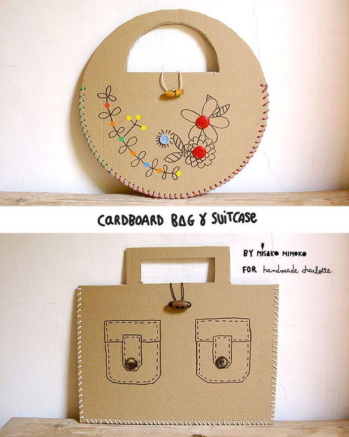 Hochzeit - DIY Laced Cardboard Handbags