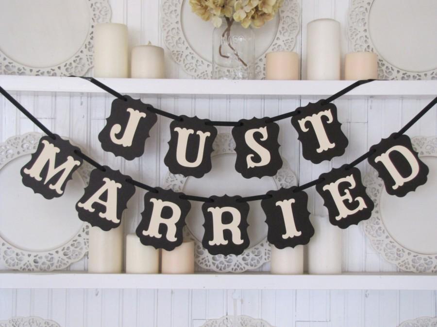 Hochzeit - Just Married  Wedding Banner